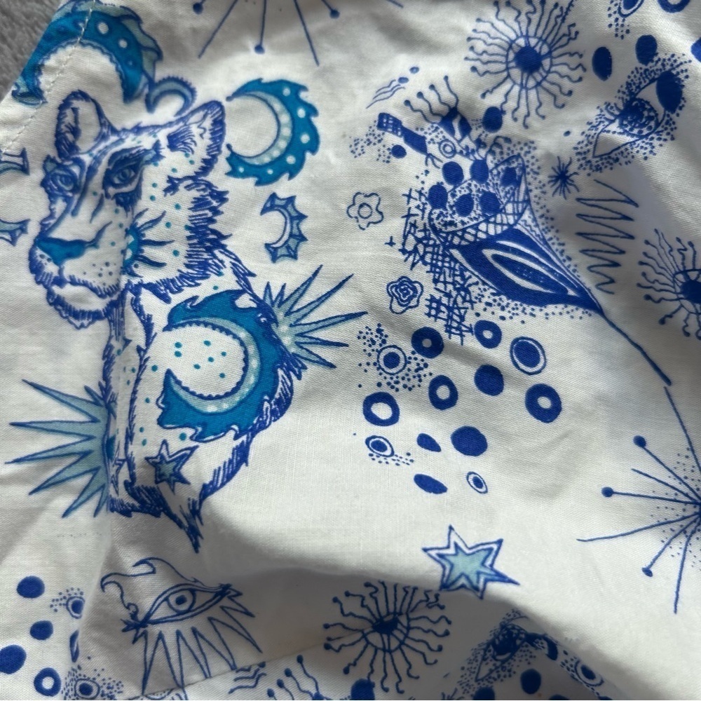 NWT Emporio Sirenuse Sonia Top in Blue Magic Mushroom IT 42 - Picture 4 of 6